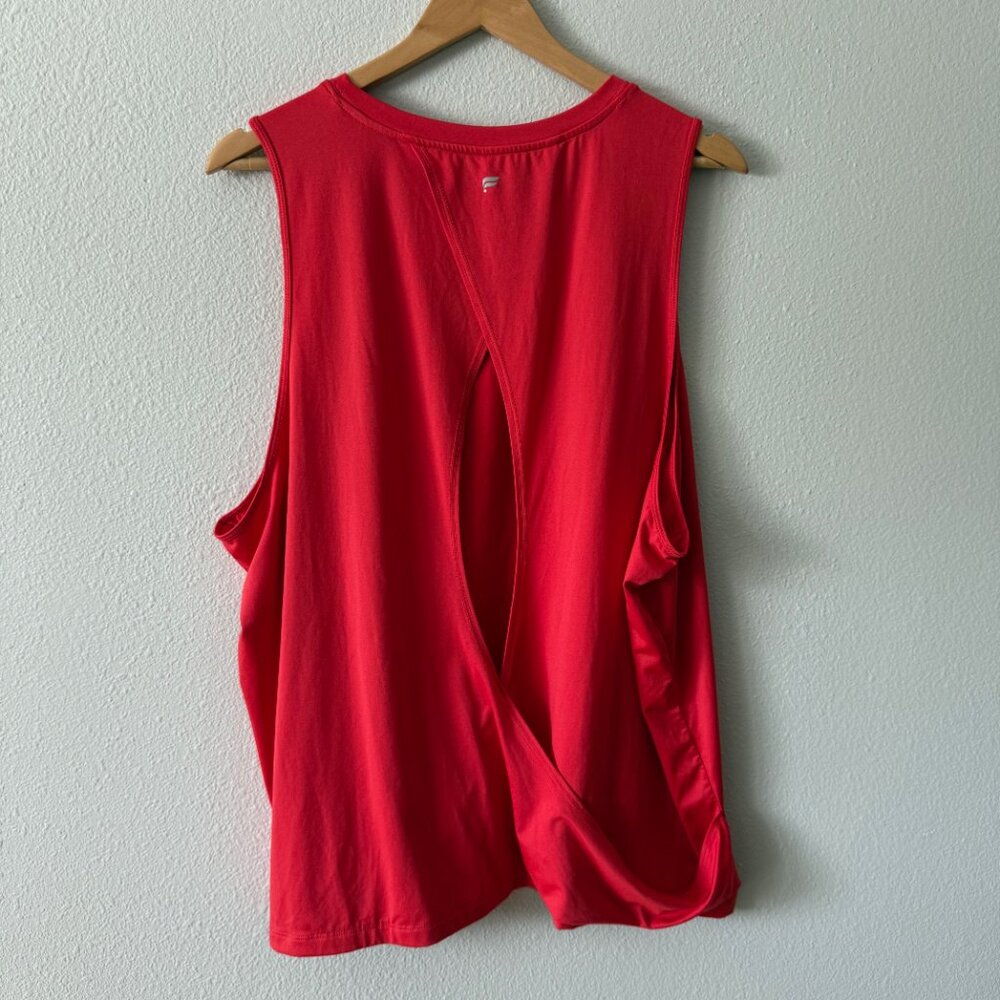 Fabletics Dry-Flex Red Open Back Tank Size 2x - image 4